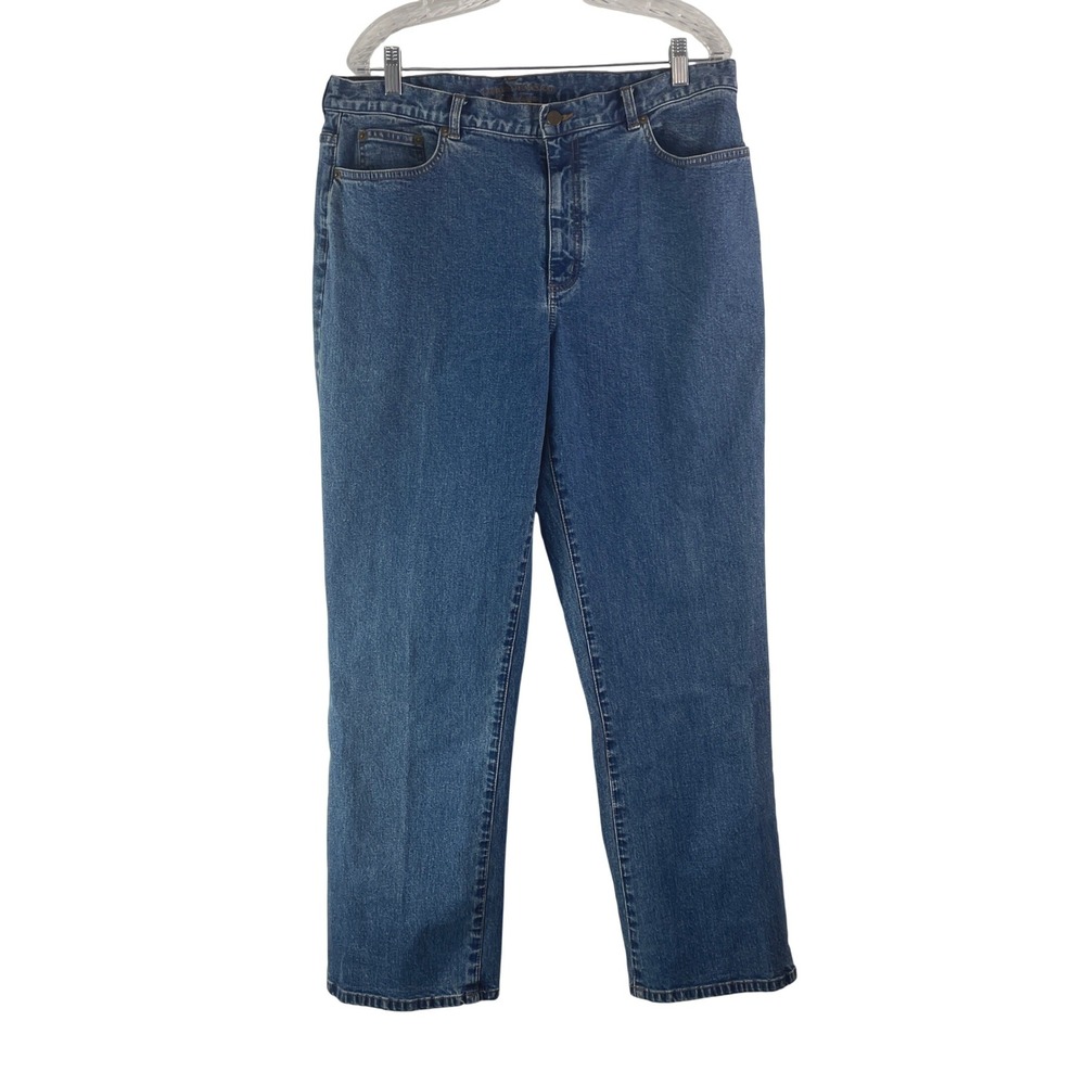 Lauren Jeans Co Ralph Lauren Straight Leg Denim Jeans‎ Size 16 Blue Classic 90s